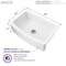 Anzzi Mesa Matte White Farmhouse Solid Surface 33" Kitchen Sink K-AZ272-A1 - alternate 3